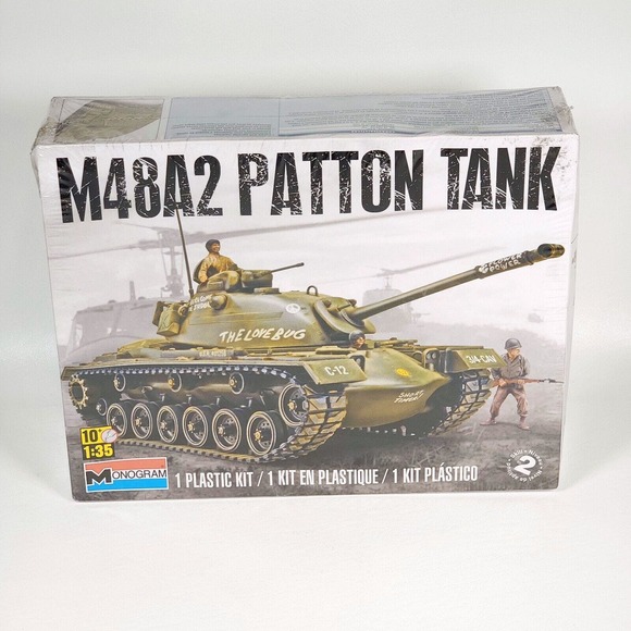 Monogram M48A2 Patton Tank Model Kit 1/35 Scale Brand New & Sealed RMX857853 - Picture 1 of 5